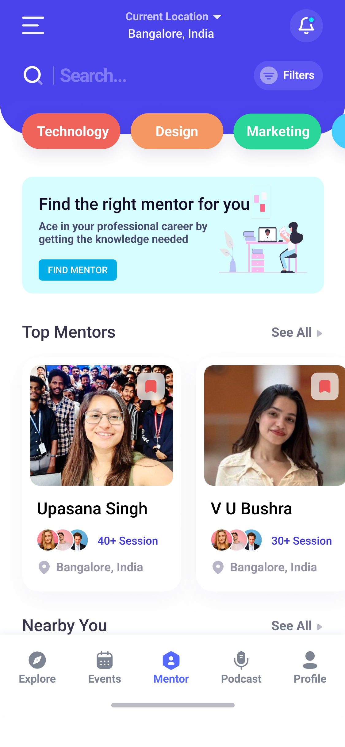 Mentor App Screenshot